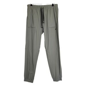 Fabletics Mens One Jogger Gray Stretch Activewear Training Pants Size XL